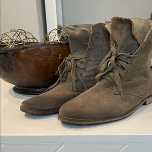 H&M Olive Lace-Up Boots